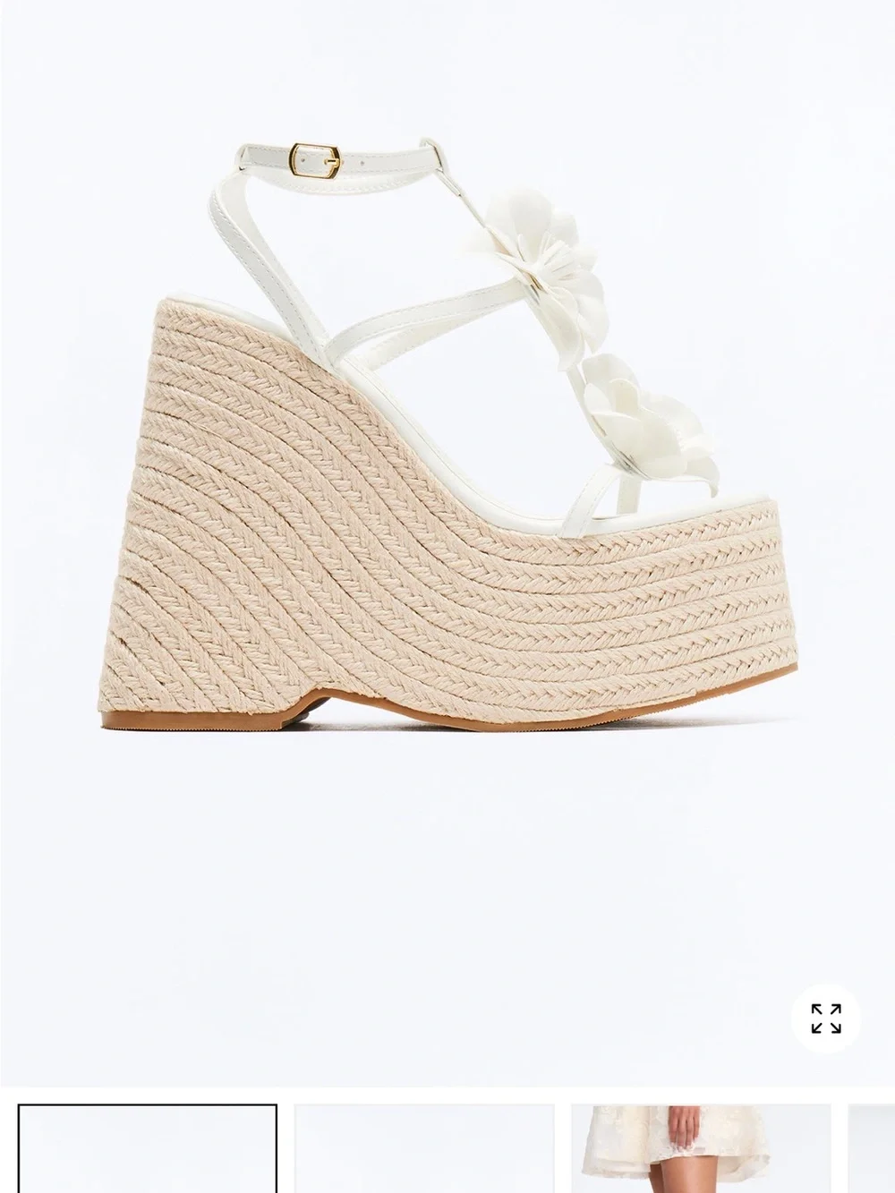 Andrea Floral Platform Wedges - Size 7